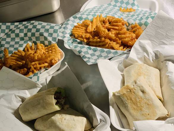 2 Wraps + 2 Waffles Fries