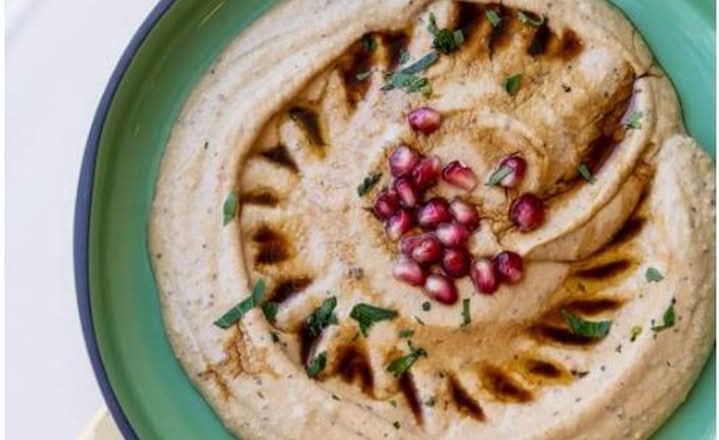 Pomegranate & Sumac Hummus. Delivery