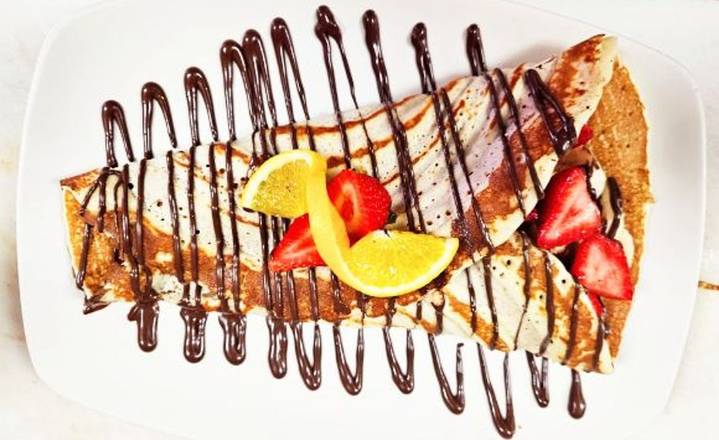 Crêpe fraises et chocolat / Strawberry and Chocolate Crepe
