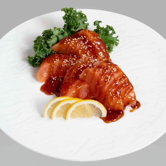Spicy Salmon Sashimi (7 Pc)