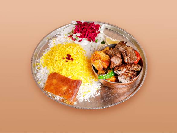 Kebab Bowl(کاسه کباب) (Served With Soup Or Pop)