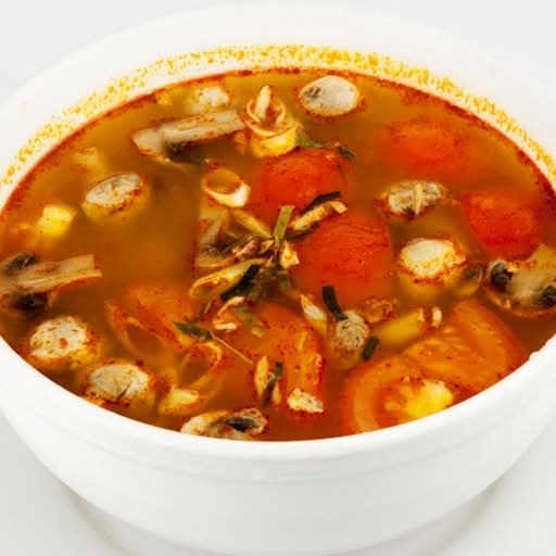 Soupe tom yum poulet (grande) / Chicken Tom yum Soup (Large)