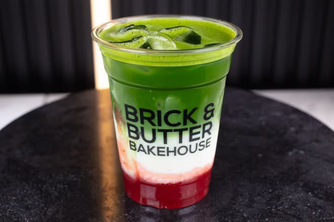 Iced Strawberry Matcha Latte