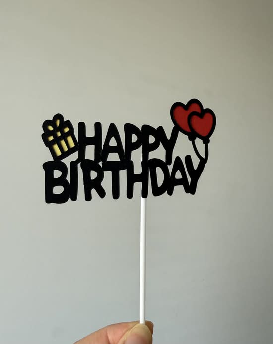 Cake Topper -Happy Birthday