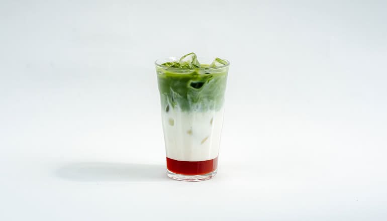 Iced Strawberry Matcha Latte