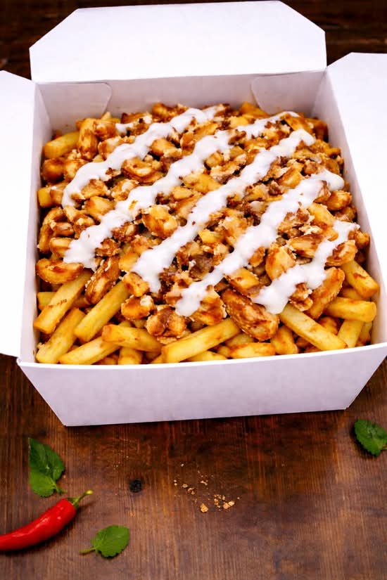 Chicken Shawarma Box On Fries