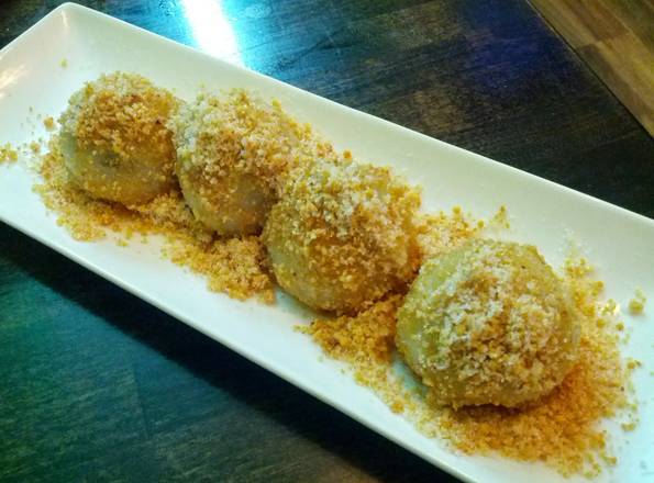S69. (Black Sesame Riceball) with Sweet Peanut Powder