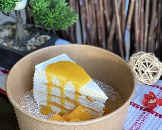 Mango mille Crepe cake