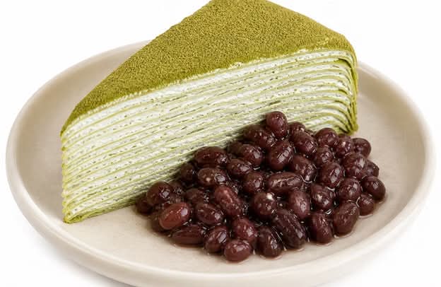 S60 Matcha Red Bean Crepe Cake ( 1 Slice)