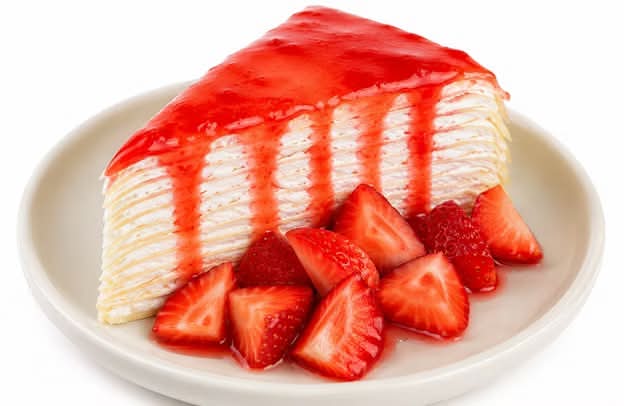 Strawberry Mille Crepe Cake