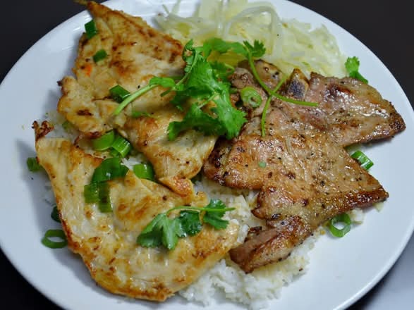 40. Grilled Chicken & Pork Chop OR Beef