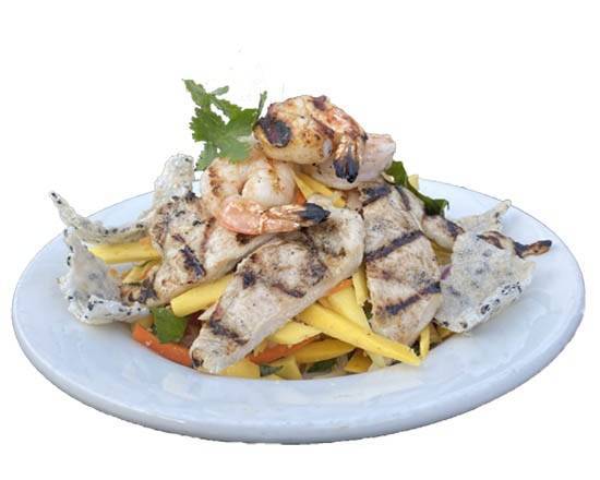 12. Mango Salad with Grilled Chicken & Shrimp