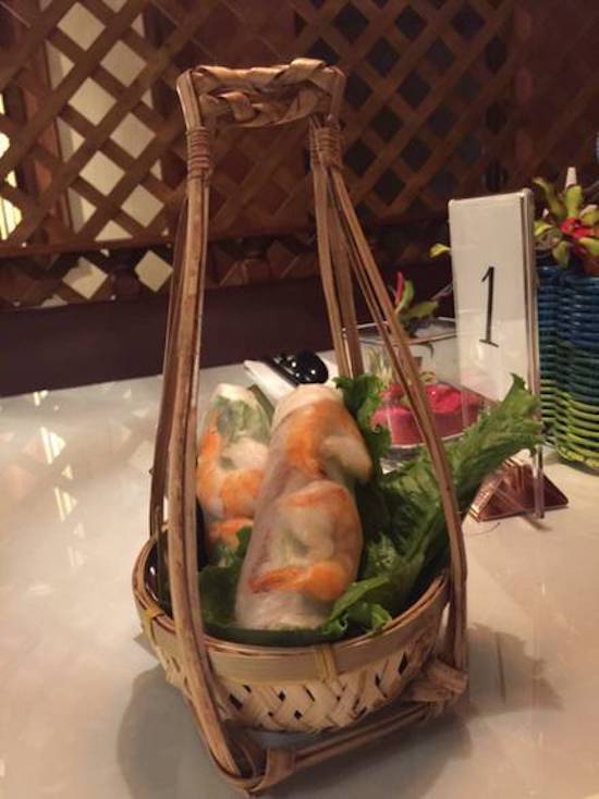 A2 - Fresh Shrimp and Pork Salad Rice Paper Rolls (2 Rolls)