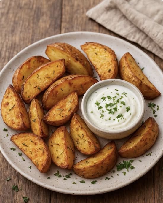 MASALA Potato Wedges with dip