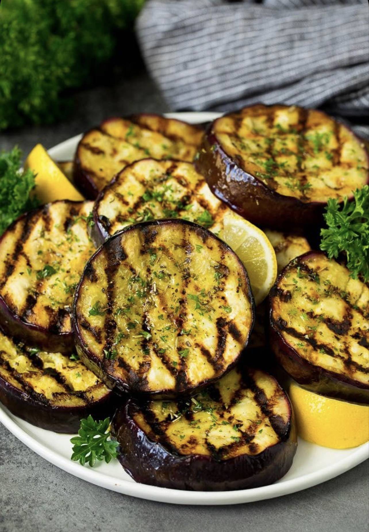 EGG PLANT Salad with dip