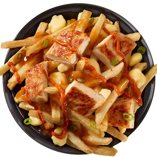 Poutine au poulet Buffalo épicé grillé, format classique [940.0 Cal]