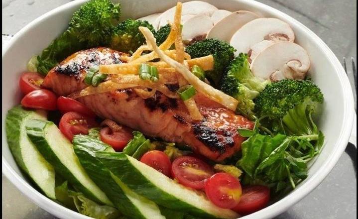 Teriyaki Salmon Salad Bowl