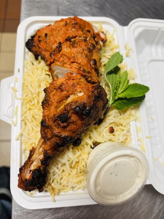 Tandoori Chicken Biryani(Jumbo leg)