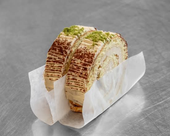 Mocha Roulette Cake Slice