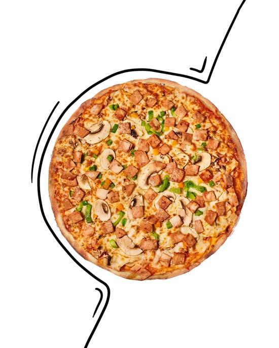 12” Smokey Chicken Mushroom Deli Meat Pizza