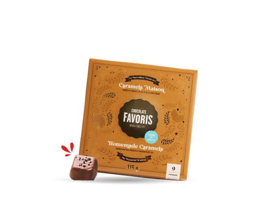 Box of homemades caramel – Milk & Hawaiian black salt / Boîte de Caramels maison – Lait et sel noir d'Hawaï
