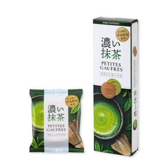 UK402 Kobe Fugetsudo Petites Gaufres Dark Green Tea 12 pcs