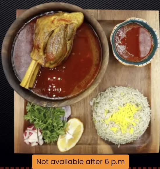 Baghali Polo with Lamb Shank With Soft Drink And Salad