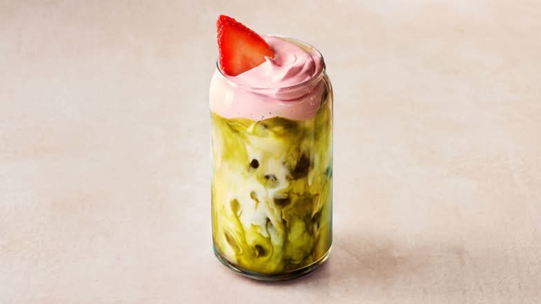 Strawberry Matcha Iced Latte