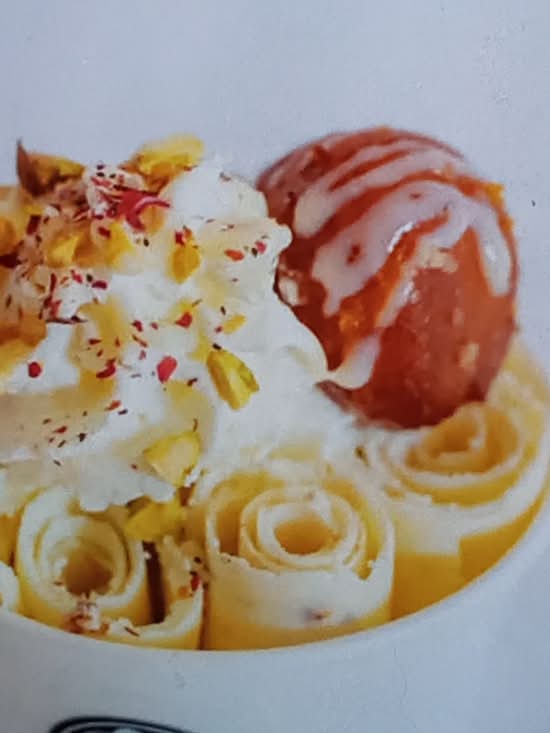 Gulab Jamun Rolled Ice Cream