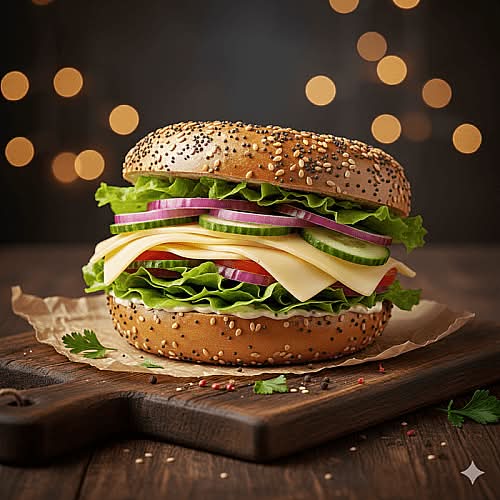 Slice Cheese & Vegetable Sandwich / Sandwich Fromage & Légumes