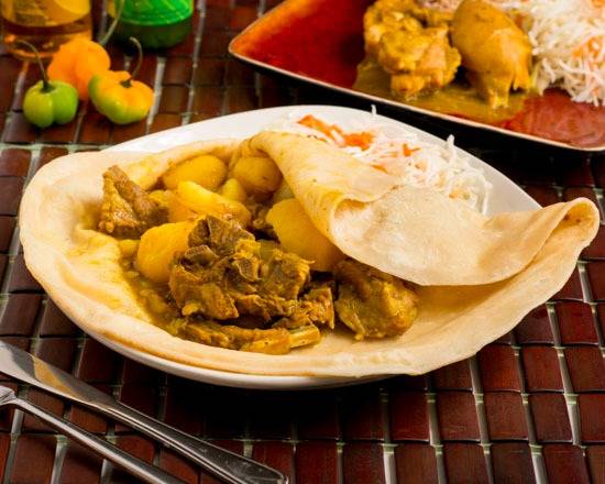 Curry Goat Roti
