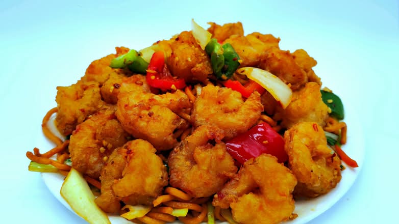 Pepper Shrimp Chow Mein