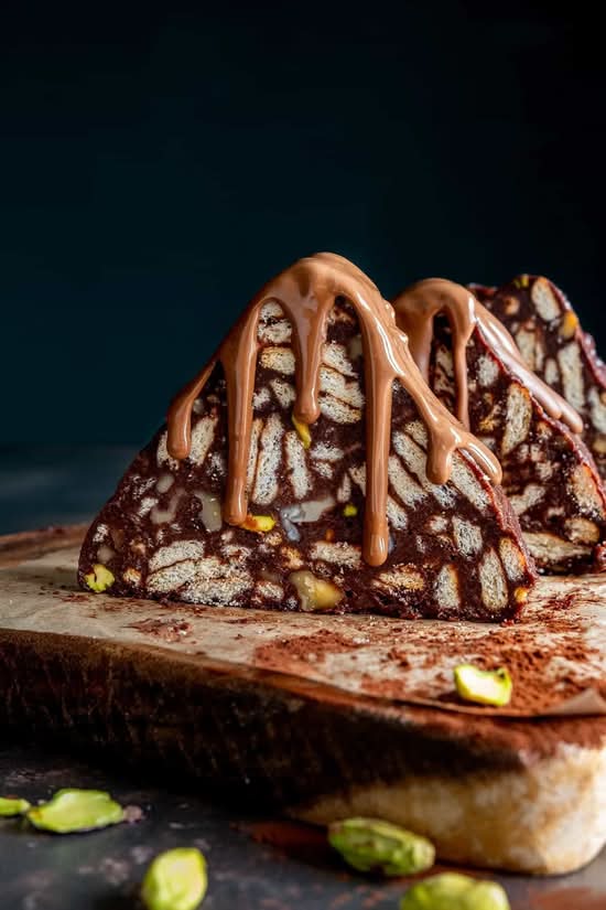 Mosaic cake slice