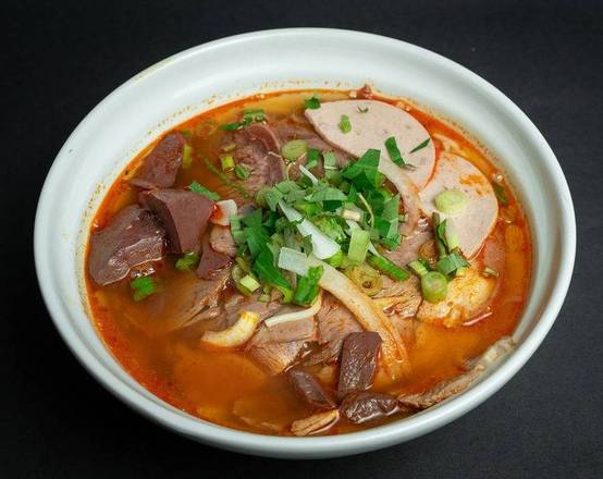 Bún Bò Huế - Hue-Style Vermicelli Soup with Pork, Beef, and Blood Curd