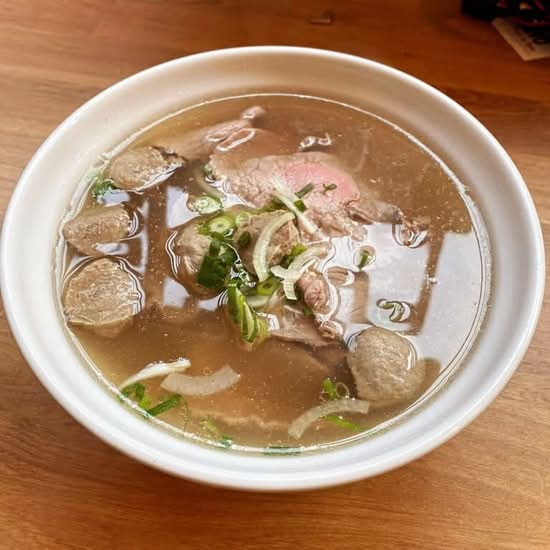 202. Rare Beef, Beef Ball Noodle Soup
