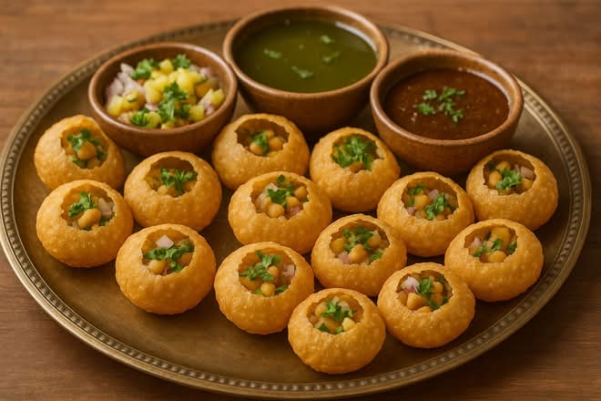 Pani Puri Platter (Party Time)  50 pcs Puri 's