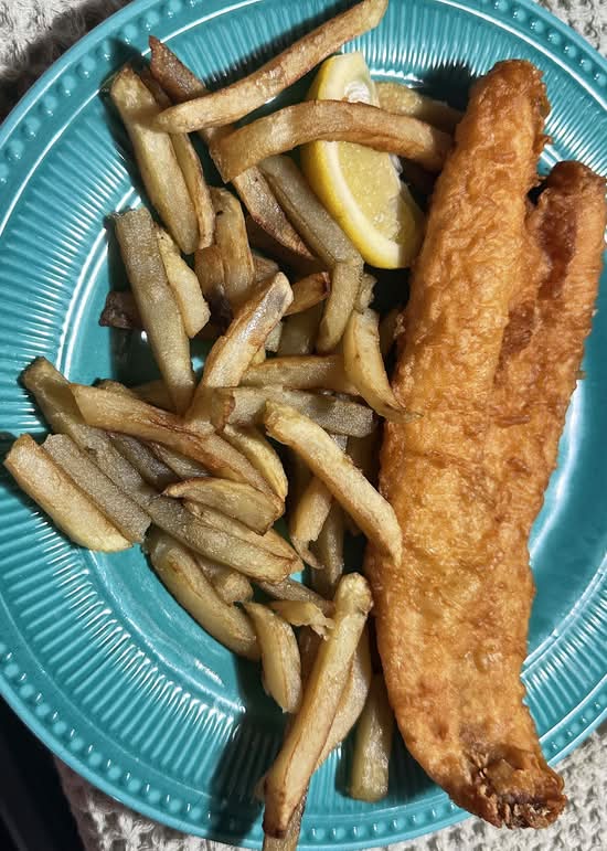 Battered Cod and Chips