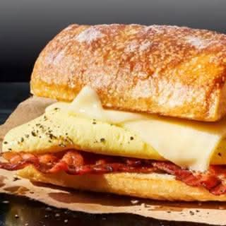 Bacon, Scrambled Egg & Cheese on Ciabatta