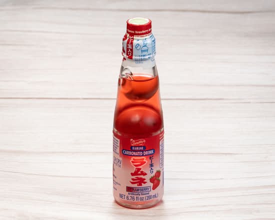 Ramune Strawberry (Japanese carbonated soft drink)