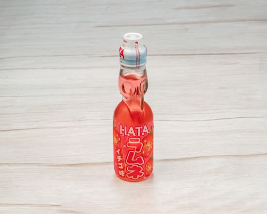 Ramune Strawberry (Japanese carbonated soft drink)