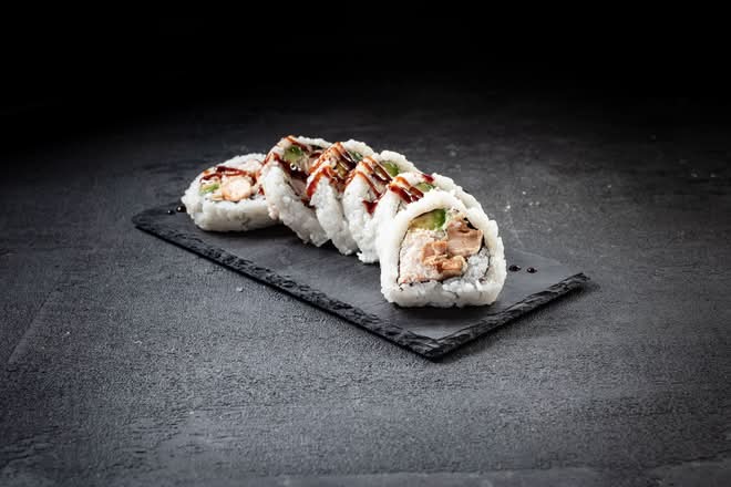 Salmon Tempura Roll.
