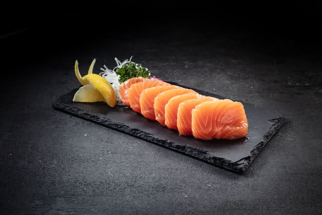 Salmon Sashimi.
