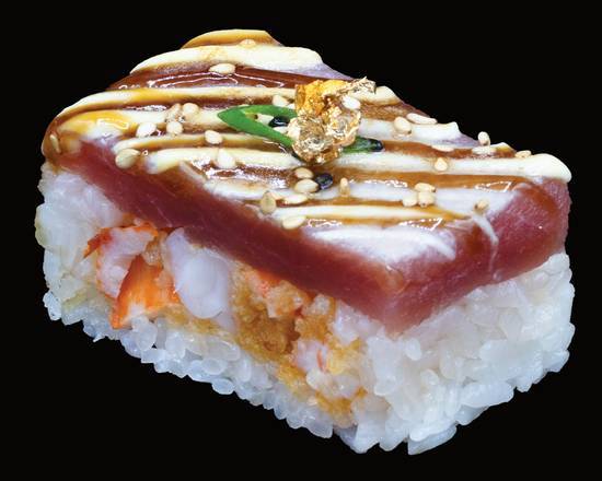 Aburi Maguro Oshi with Gold Flakes (6 pcs)