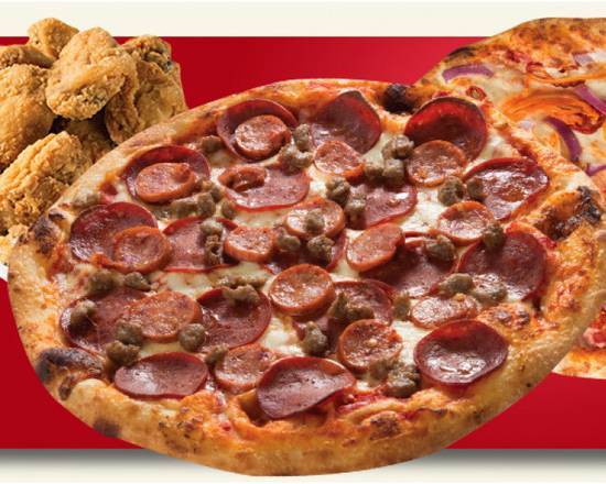 2 X-large Pizzas + 40 Wings +2-Litre