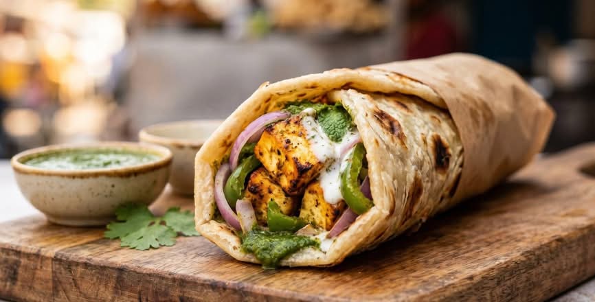 Paneer Tikka Kathi Rolls