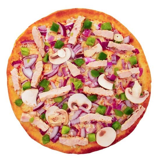 Halal Chicken Deluxe Pizza