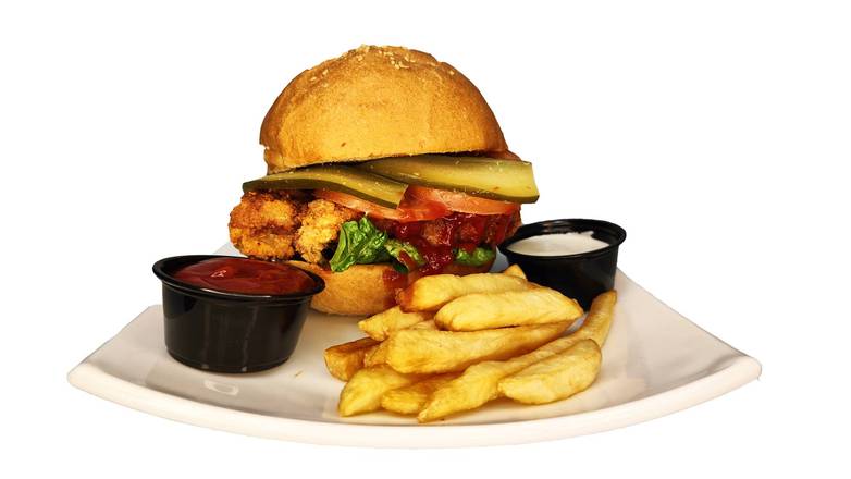 Crispy chicken burger