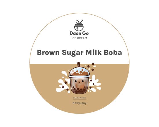 Brown Sugar Milk Boba Ice Cream