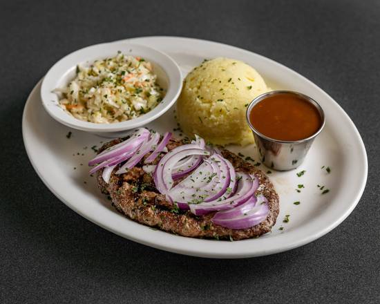 Assiette Hamburger Steak (Oignons Frits)