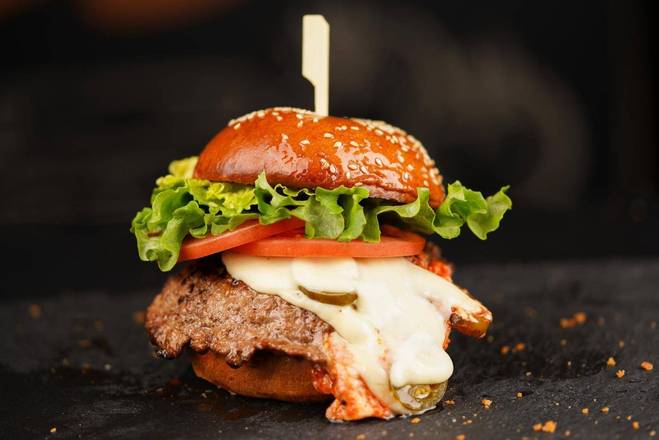 Juicy Lucy on Fire Burger